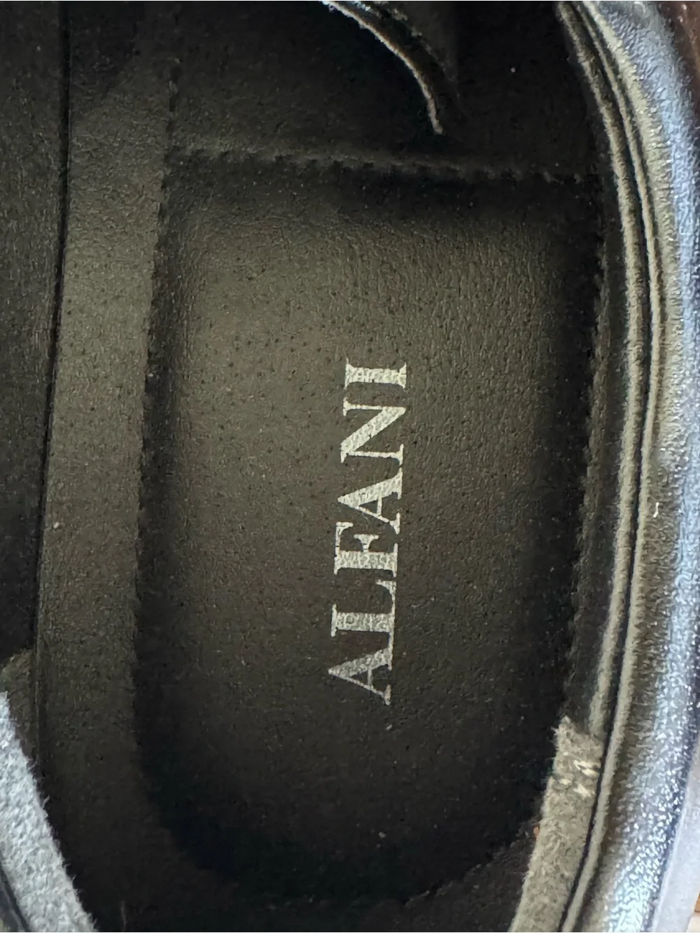Alfani Black Leather Lace-Up Dress Oxfords